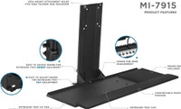 Monitor and Keyboard Wall Mount, Height Adjustable 