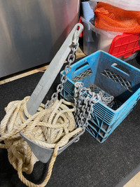 10kg Galvanized Boat Anchor (Claw) with chain and rope
