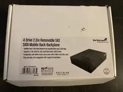 4 Drive 2.5in Removable SAS SATA Mobile Rack Backplane, View more