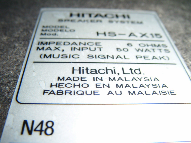 Hitachi 3 way 50 watt classic speakers in Speakers in Stratford - Image 3