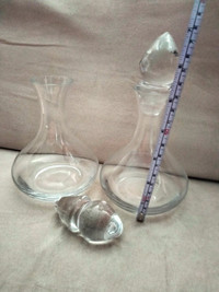 oil and vinegar glass decanters