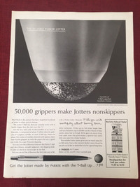 1963 Parker T-Ball Tip Original Ad