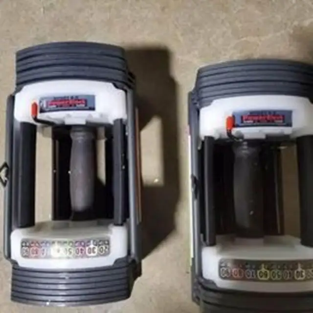 PAIR Powerblock 0-50 lbs adjustable Dumbbells stage 1 + warranty in Exercise Equipment in Edmonton - Image 3
