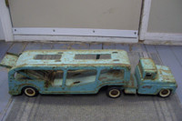 TRUCK  CAR HAULER SORRY NO CARS BUT SOLID AND RESTOREABLE