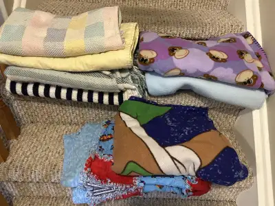 Blankets / throws for baby to adult $5-$15 each + more, View more