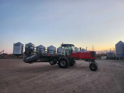 2018 massey 9960 with 40 ft 5400 header low hrs ready to cut as much as I love this swather we dont...