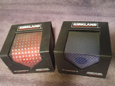 Tie - Men's, Kirkland Sign. -100% Silk– Red, New, in Box -$15.00, View more