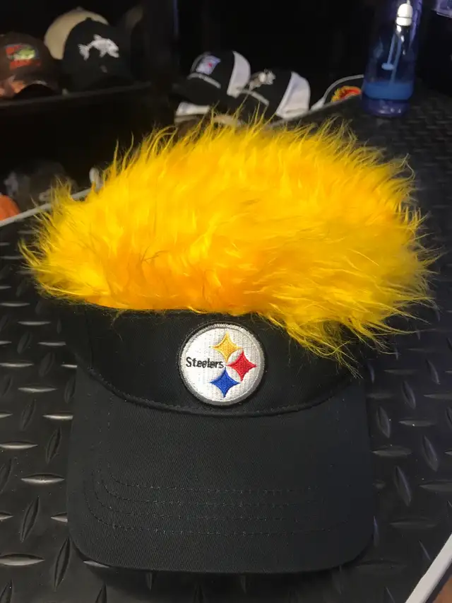 Pittsburgh Steelers flare visor yellow design adjustable Velcro63804702589699120