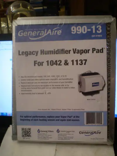 HUMIDIFIER PAD GENERALAIRE 990-13- NEW,SEALED - $20, View more
