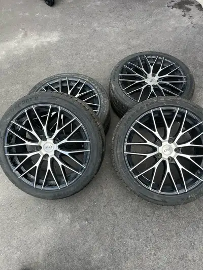 5x114.3 Rims 235/40ZR18 Tires (Approx. 8/32 tread) Imperial Ecosport Tires Come with Hub Centric Rin...