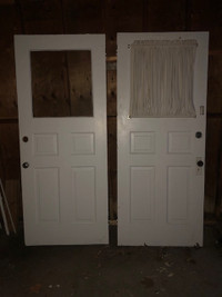 Older solid core wood doors