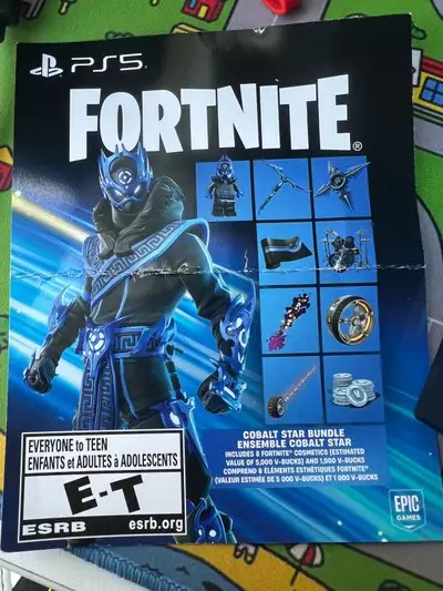 Code came with ps5 bundle. I don’t play fortnite. Code is not scratched. Looking for $25 Meetup in M...