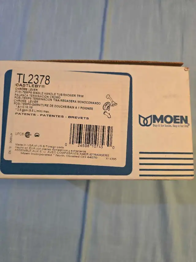 NEW Moen Castleby Posi-Temp Tub & Shower Trim Kit