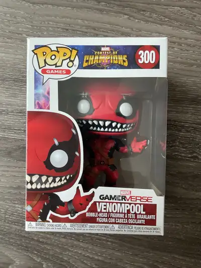 Funko Pop! VenomPool  #300  has been out of box/minor box tear, View more