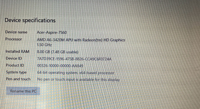 Acer Aspire 7560 17” read description  in Laptops in Kitchener / Waterloo - Image 3