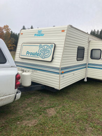 38’ prowler camper trailer park living  2 bedrooms cabin camp