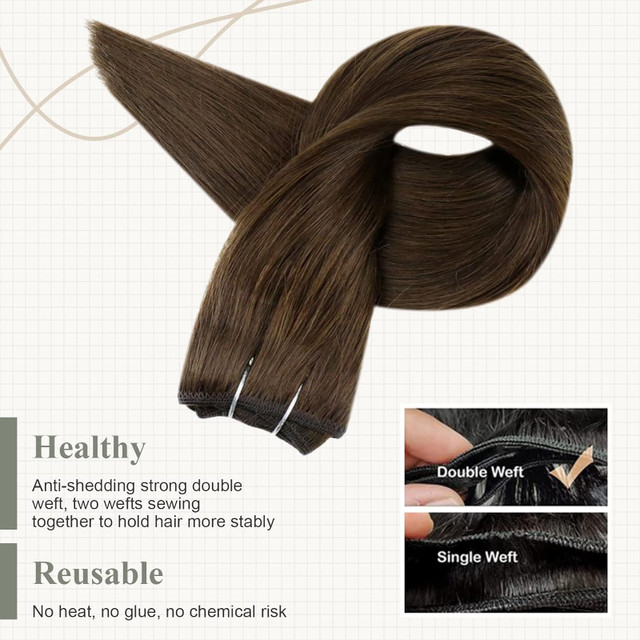 NEW: 16 Inch Real Human Weft Hair Extensions, 100g in Health & Special Needs in Markham / York Region - Image 4