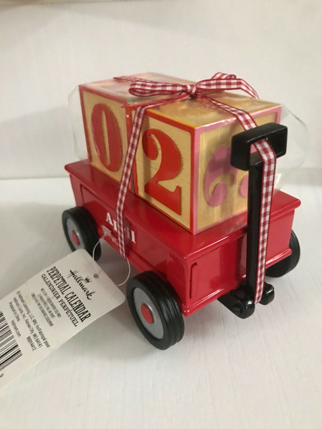 New w. Tags Hallmark Red Wagon Perpetual Calendar in Arts & Collectibles in Bedford - Image 2