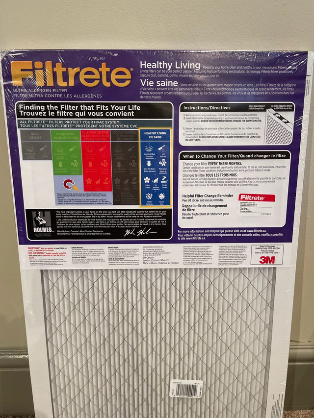 Filtrete 3M Ultra Allergen Filter (6) NEW! 16X25X1 in Heating, Cooling & Air in Winnipeg - Image 4