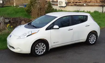 Forget Gas Prices! Lovely White Nissan LEAF Hatchback