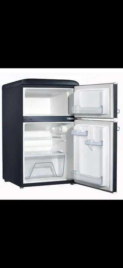 Mini Fridge+freezer NEW retro Black, View more