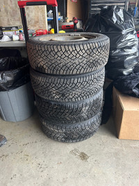 Tires with Steel Rims. 205/55/R15. Winter Tires. 85% Tread