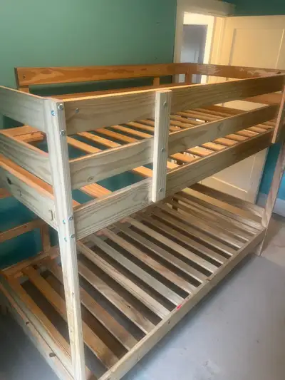 Strong all solid wood ikea twin  bunk bed, View more