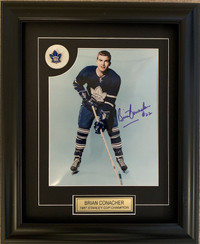 Brian Conacher Toronto Maple Leafs Photo Framed Autographed