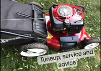 Lawnmower service, repair, and tuneups