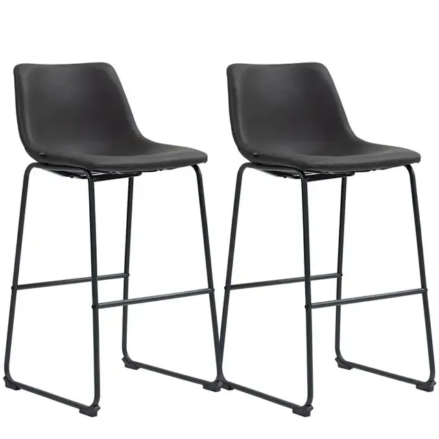 Bar Height Bar Stool, Vintage PU Leather Bar Chairs, Ki in Chairs & Recliners in Markham / York Region - Image 11