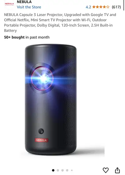 Brand new (shipping available) NEBULA Capsule 3 Laser Projector NEBULA Capsule 3 Laser Projector, Up...