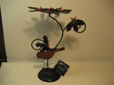 Seagull Pewter Christmas candle holder, View more
