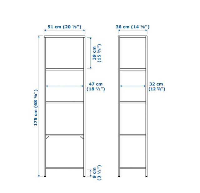 IKEA glass metal shelves VITTSJO (2) in Bookcases & Shelving Units in Calgary - Image 4