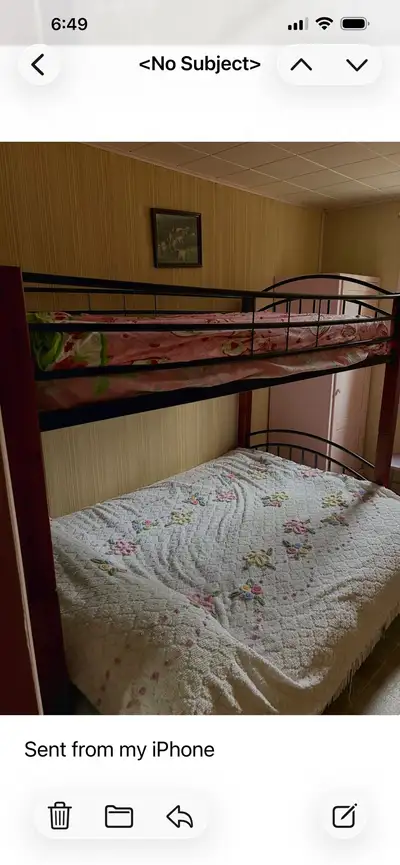 single bunk bed over double futon , View more