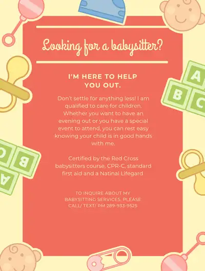 Babysitting Service, View more