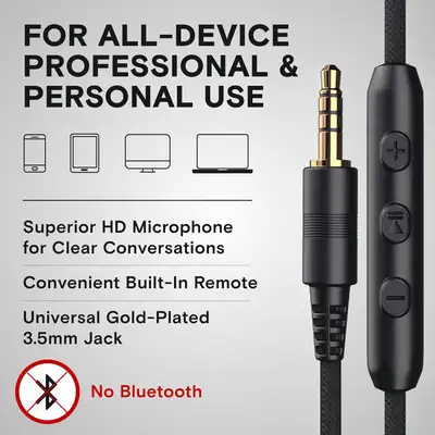 Artix® CL750 Wired On-Ear Headphones with Mic – Noise Isolating,, View more