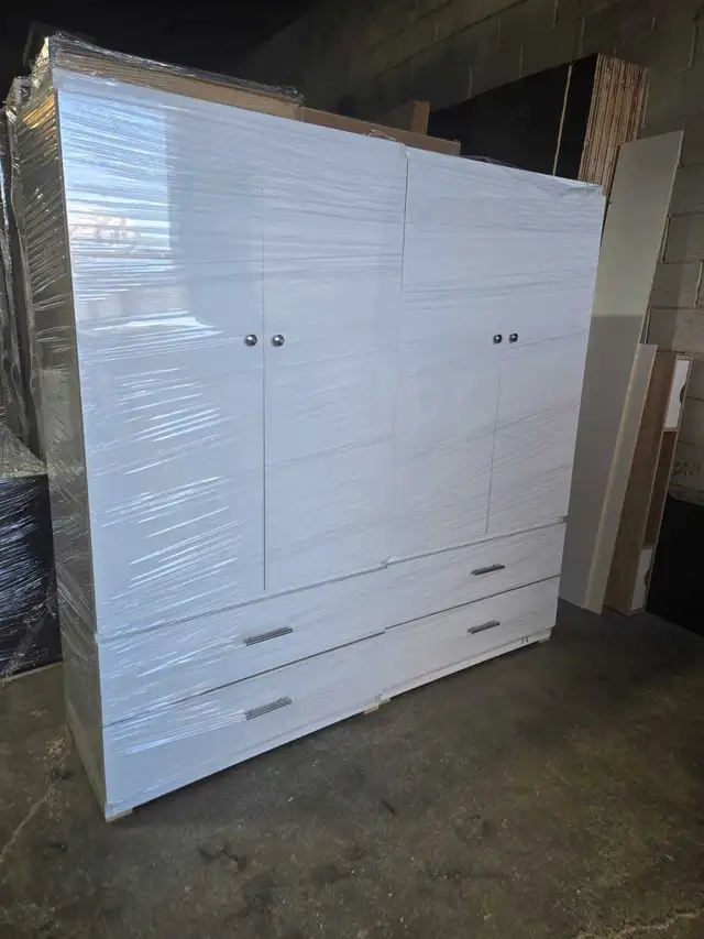Wardrobe Armoire | 2 and 4 door Wardrobe Assembled  in Dressers & Wardrobes in Mississauga / Peel Region - Image 2
