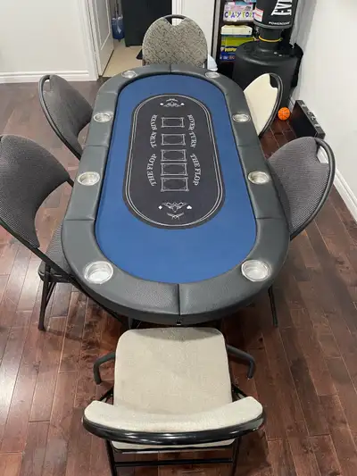 I’m renting out my premium poker table that sits 8. With 8 steel cup holders. This poker table is pe...