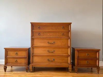 Vintage 1950’s Peppler Solid Wood Bedroom Set- Made in Ontario, View more