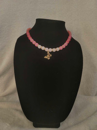 Pink Ombre Butterfly Necklace 