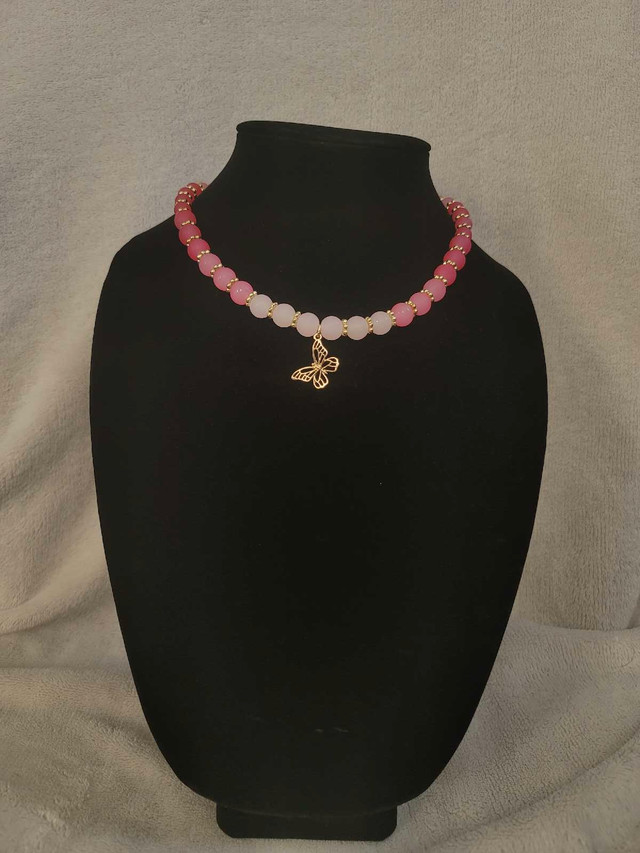 Pink Ombre Butterfly Necklace  in Jewellery & Watches in Brandon
