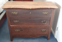 Antique solid hardwood dresser