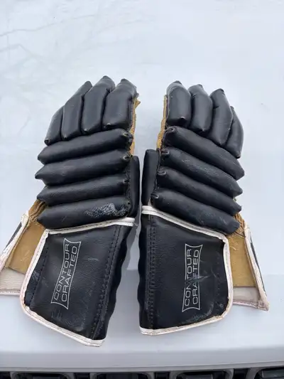 Vintage hockey gloves, View more