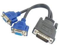 DMS-59 Pin Male to Dual VGA Female Y Splitter Video Card Adapter