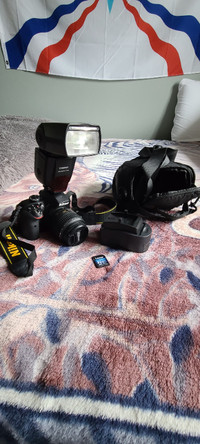 Nikon D3300 with flash attachment