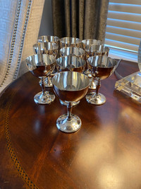 Silver plated wine goblets King’s Plate