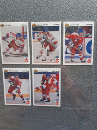 Upper Deck 1991-1992 6 carte hockey d'équipe De Tchécoslovaquie