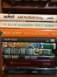 Farley Mowat books for sale.. 