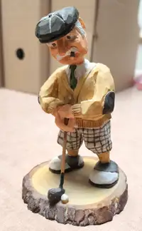 1993 Don Martin - Wood Carving Golfer Figurine