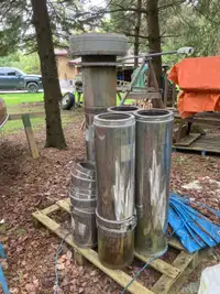  15 feet of 7 inch insulated stove pipe with cap 
